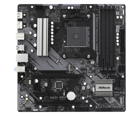 Asrock B550M Phantom Gaming 4 Socket AM4 micro ATX AMD B550