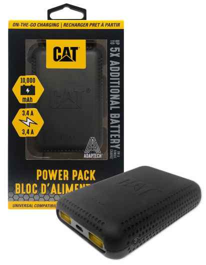 PACK PUISSANCE 10 000 mAh AVEC DOUBLE PORT USB CATERPILLAR CAT-PWRPACKV2