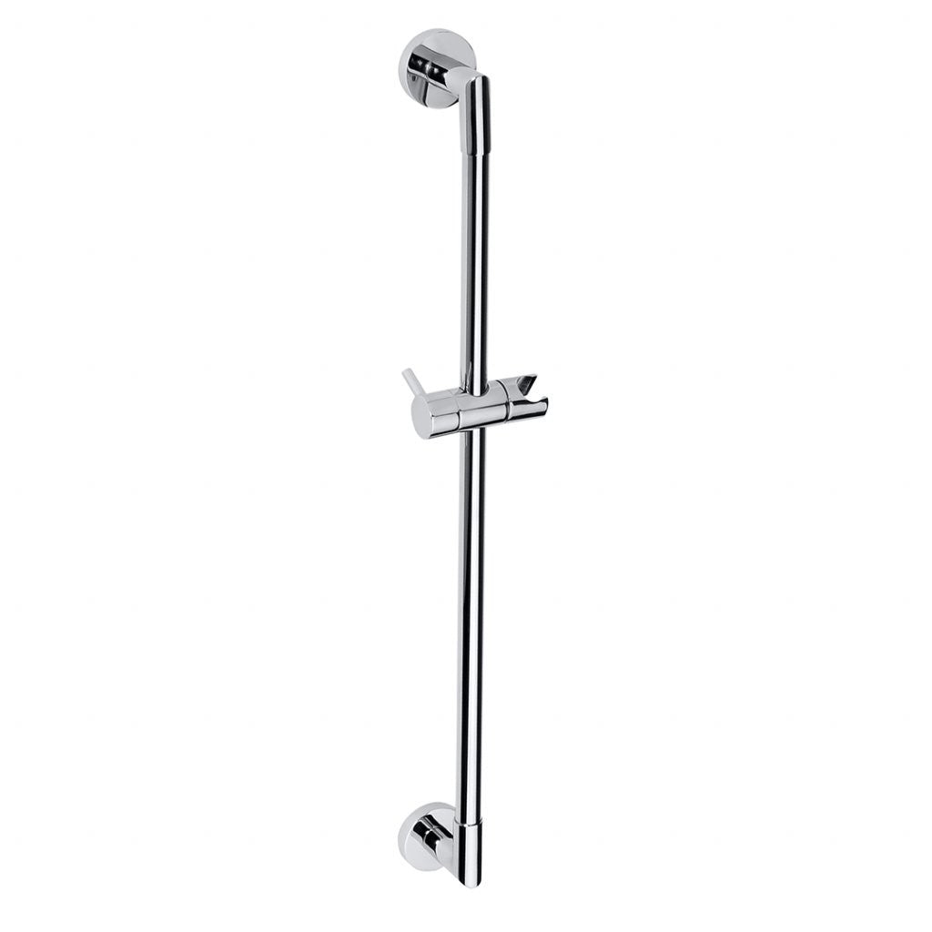 Rail de douche en chrome avec porte pommeau 90 cm - 0