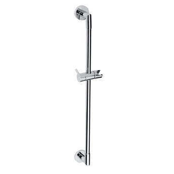 Rail de douche en chrome avec porte pommeau 90 cm - 0