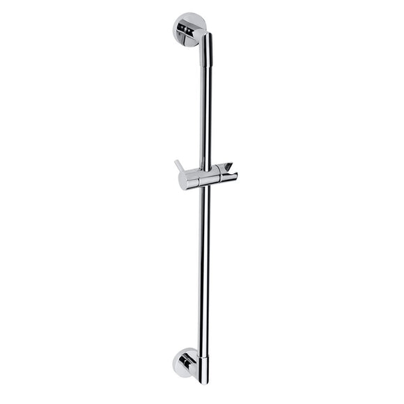 Rail de douche en chrome avec porte pommeau 90 cm