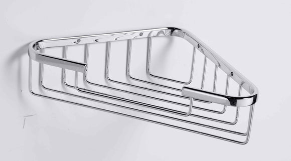 Porte-savon grille d'angle CYTRO en laiton chromé 24,5x15x6 cm