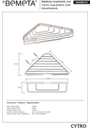 Porte-savon d'angle CYTRO en acier inoxydable 23x13x3 cm-2