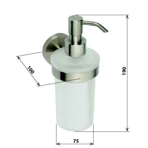 Distributeur de savon liquide NEO en verre 250ml / 19x10x7,5cm