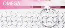 Anneau porte-serviette OMEGA laiton chromé 16x19x5,5cm