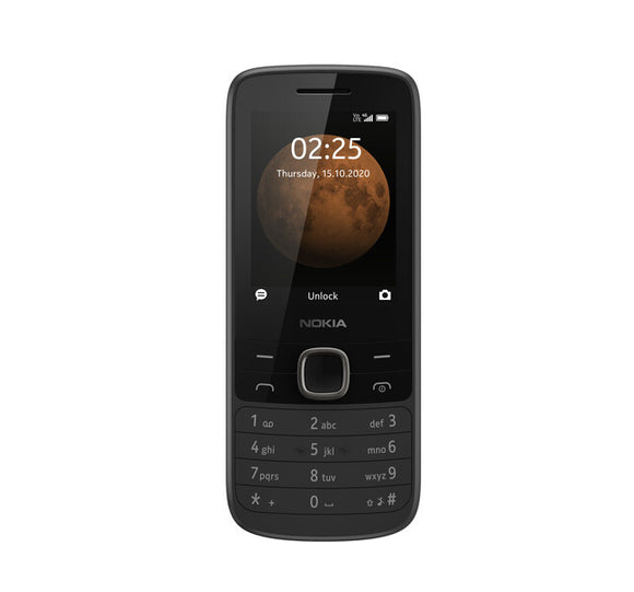 Telefon cu butoane, NOKIA, "225" ecran 2.4 inch, dual sim, rez. camera 0.3 Mpix, memorie interna 128 MB, 4G, OEM, acumulator 1150 mAh, negru, "16QENB01A12" (timbru verde 0.45 lei)