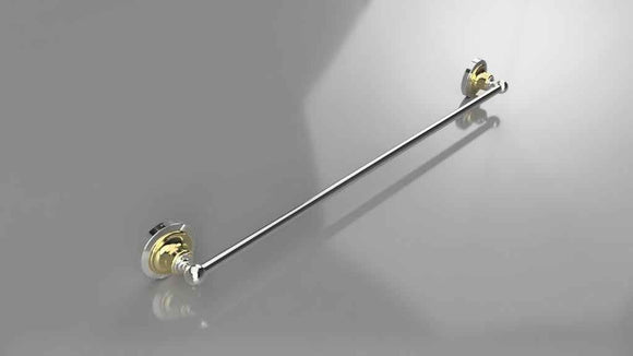 Porte-serviettes RETRO en laiton chromé doré 66,5x6,5x6,5 cm