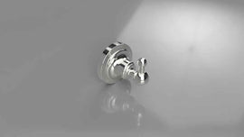 Patère simple RETRO en laiton chromé 6,5x6,5x6,5 cm