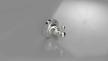 Patère simple RETRO en laiton chromé 6,5x6,5x6,5 cm