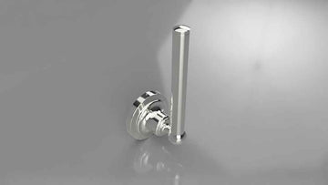 Dérouleur recharge papier toilette RETRO en laiton chromé 6,5x17x6,5 cm