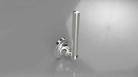 Dérouleur recharge papier toilette RETRO en laiton chromé 6,5x17x6,5 cm