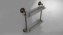 Double étagère en verre double RETRO en laiton 40x42x12 cm
