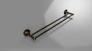 Porte-serviette double RETRO en laiton bronze 66,5x6,5x12 cm
