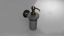 Distributeur de savon en verre RETRO bronze 8x19x12 cm / 300 ml