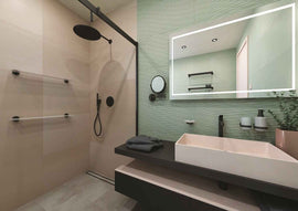 Etagère rectangulaire de douche en verre DARK 60x 13x 5,5cm