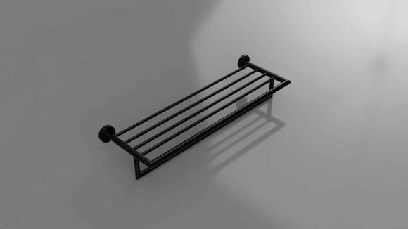 Etagère porte-serviette en laiton noir DARK 55 x26,5 x12 cm