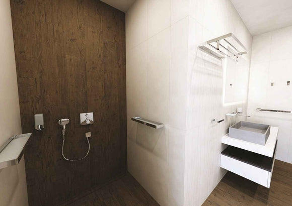 Porte-verre SOLO en laiton chromé et verre 7,5 x10,1 x9,1 cm