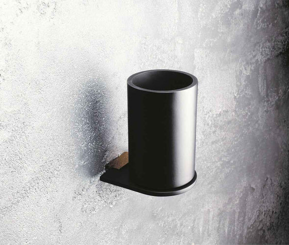 Porte-verre GALLA en laiton noir et doré 12 x9,9 x7,5 cm