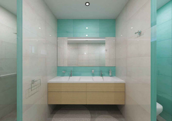 Distributeur de savon liquide mural TASI en laiton chromé et en verre / 230 ml