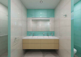 Porte-verre mural TASI en laiton chromé et verre 6,7 x9,6 10,7 cm