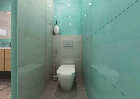 Goupillon de toilettes mural TASI en laiton chromé et en verre 37 x11 x14,5 cm