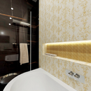 Porte serviette double VIA en chrome 50 x2 x13,2 cm