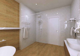 Porte-serviettes WHITE en laiton blanc 50,5cm