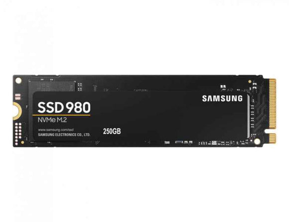 SSD|SAMSUNG|980|250GB|M.2|PCIE|NVMe|MLC|Write speed 1300 MBytes/sec|Read speed 2900 MBytes/sec|2.38mm|TBW 150 TB|MTBF 1500000 hours|MZ-V8V250BW