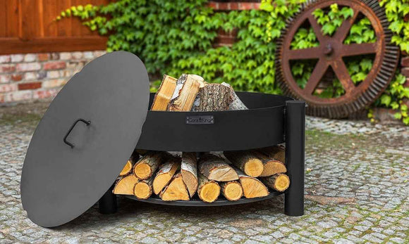 Couvercle de brasero rond en acier