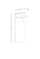Porte manteau fixe mural ARMARIO coloris chêne sonoma 60x154x32 cm-1