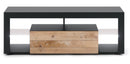 Meuble TV EVEREST coloris gris et chêne 140x35x50 cm-15
