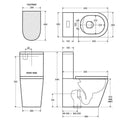 Ensemble Cuvette WC sans bride Rimless à poser ZINA - avec abattant et réservoir