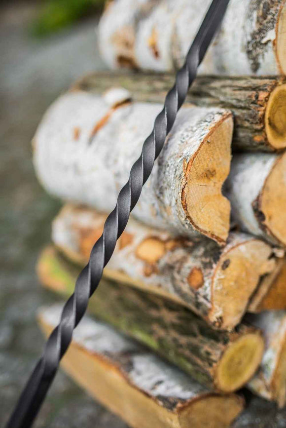 Tisonnier en fer forgé pour pare-feu ou brasero 100 cm