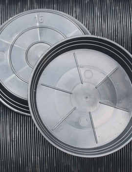 Soucoupe ronde plastique - coloris noir -