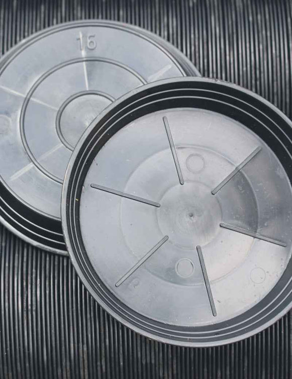 Soucoupe ronde plastique - coloris noir -