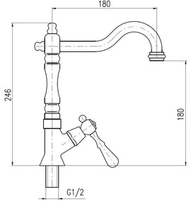 Robinet tap rétro en laiton bronze