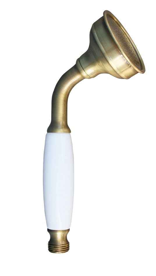 Colonne de douche rétro MORAVA en laiton bronze avec douchette H 150cm