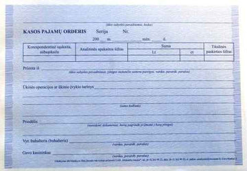 Kasos pajamų orderis, A5 (2x50) 0720-008