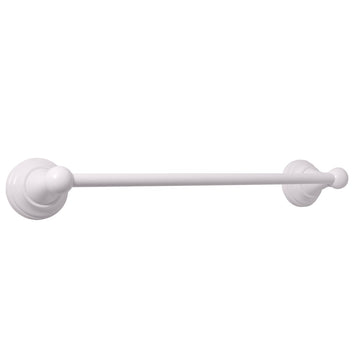 Porte-serviette rétro mural MORAVA en laiton blanc 40,5x7,85 x5,95 cm - 0