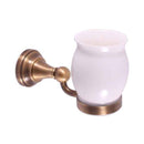 Porte-verre rétro MORAVA en laiton bronze et céramique 16,1x6,7 x10,8cm