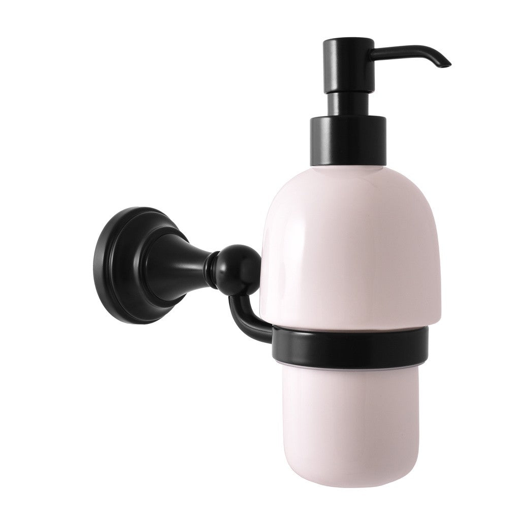 Distributeur de savon rétro MORAVA en laiton noir 18,1x7,15 x19 cm - 0
