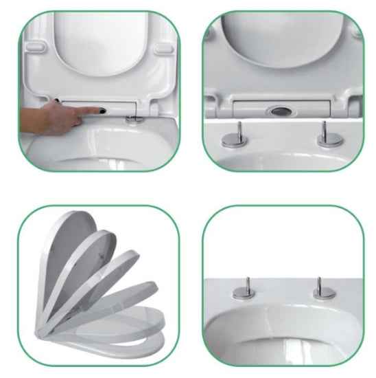 Sedile wc avvolgente soft close sganciabile
