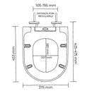 Sedile wc avvolgente soft close sganciabile