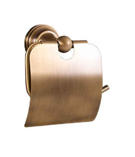 Dérouleur papier toilette rétro MORAVA en laiton bronze 13,65x 7,85 x14,55 cm