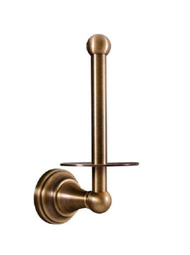 Dérouleur papier toilette vertical rétro MORAVA en laiton bronze 10,6x8 x20,3 cm