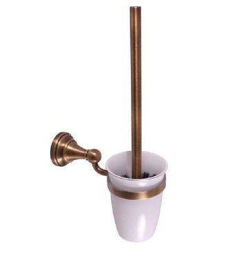 Brosse de toilette rétro MORAVA en laiton bronze 6,5x 36,8 cm