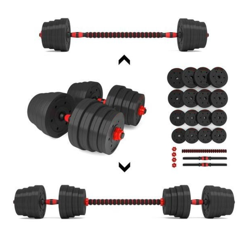 Ensemble d'haltères et de barres à poids réglable, 30 kg