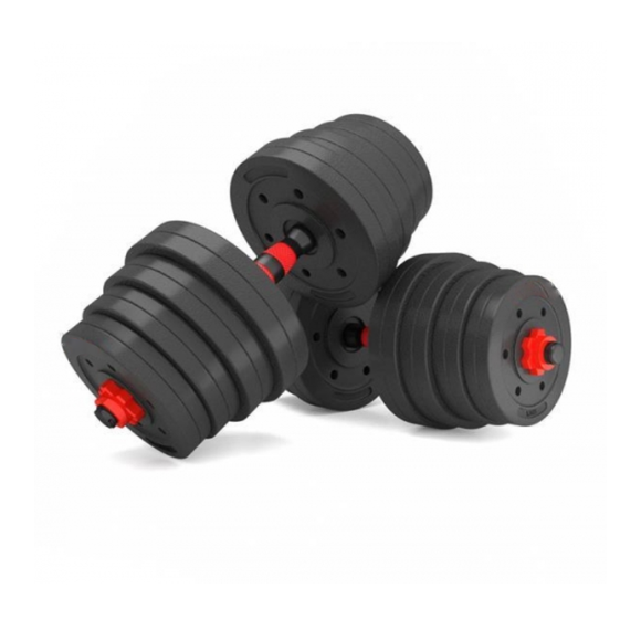 Ensemble d'haltères et de barres à poids réglable, 30 kg