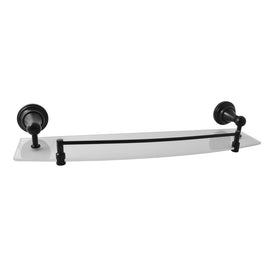 Etagère murale de douche avec rail rétro MORAVA en laiton noir 50x14x7,6 cm