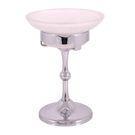 Porte-savon à poser rétro MORAVA en laiton chromé 10,9x 15 cm